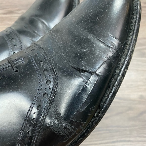 Allen Edmonds Shelton Black Saddle Oxfords 11 C - Picture 7 of 11